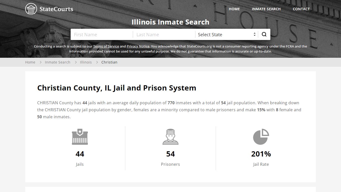 Christian County, IL Inmate Search - StateCourts